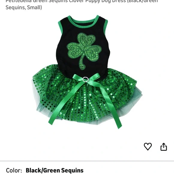 SMALL dog/cat Valentine’s Day, st.Patricks day and Easter dresses. - Picture 3 of 8